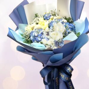 White mixed with hydrangea