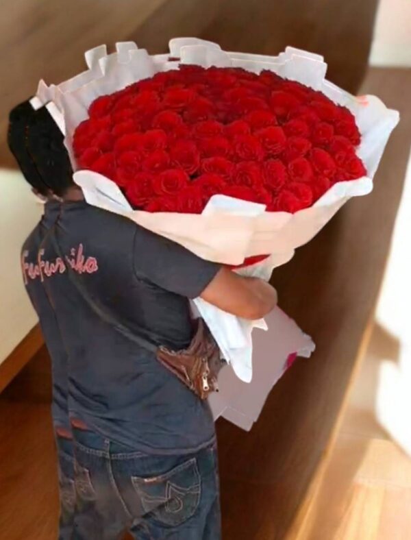 101 red roses, paper, light tone