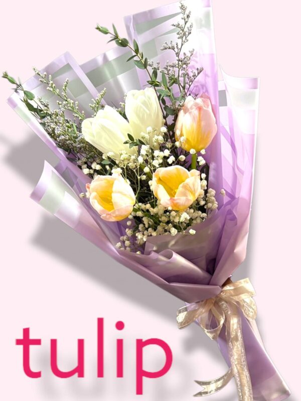 Bouquet of 5 tulips